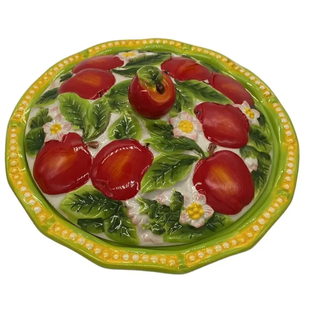 Temp-tations Hand Crafted and Hand Painted by Tara Set Mini Apple Dishes